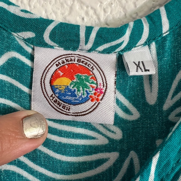 Blue and White Sleeveless Scoop Neck Sundress - Picture 3 of 6